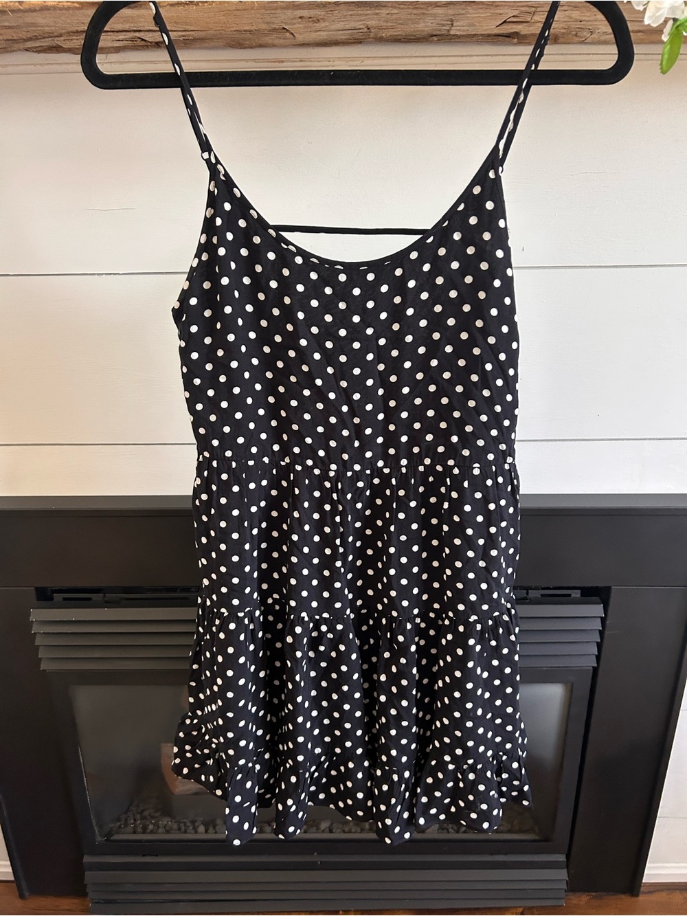 Talula Black and White Polka Dot Spaghetti Strap Dress